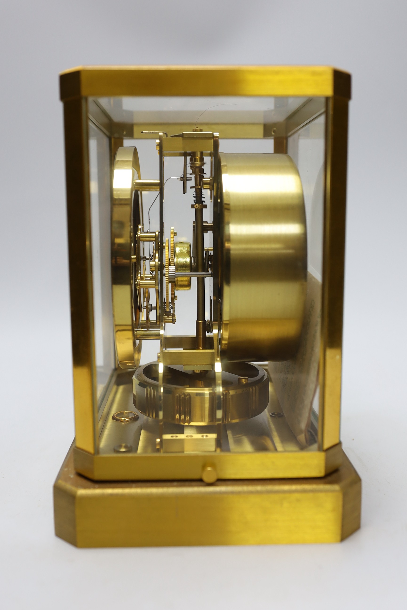 A Jaeger le Coultre ‘Atmos’ four glass clock, 23cm high, 21cm wide
